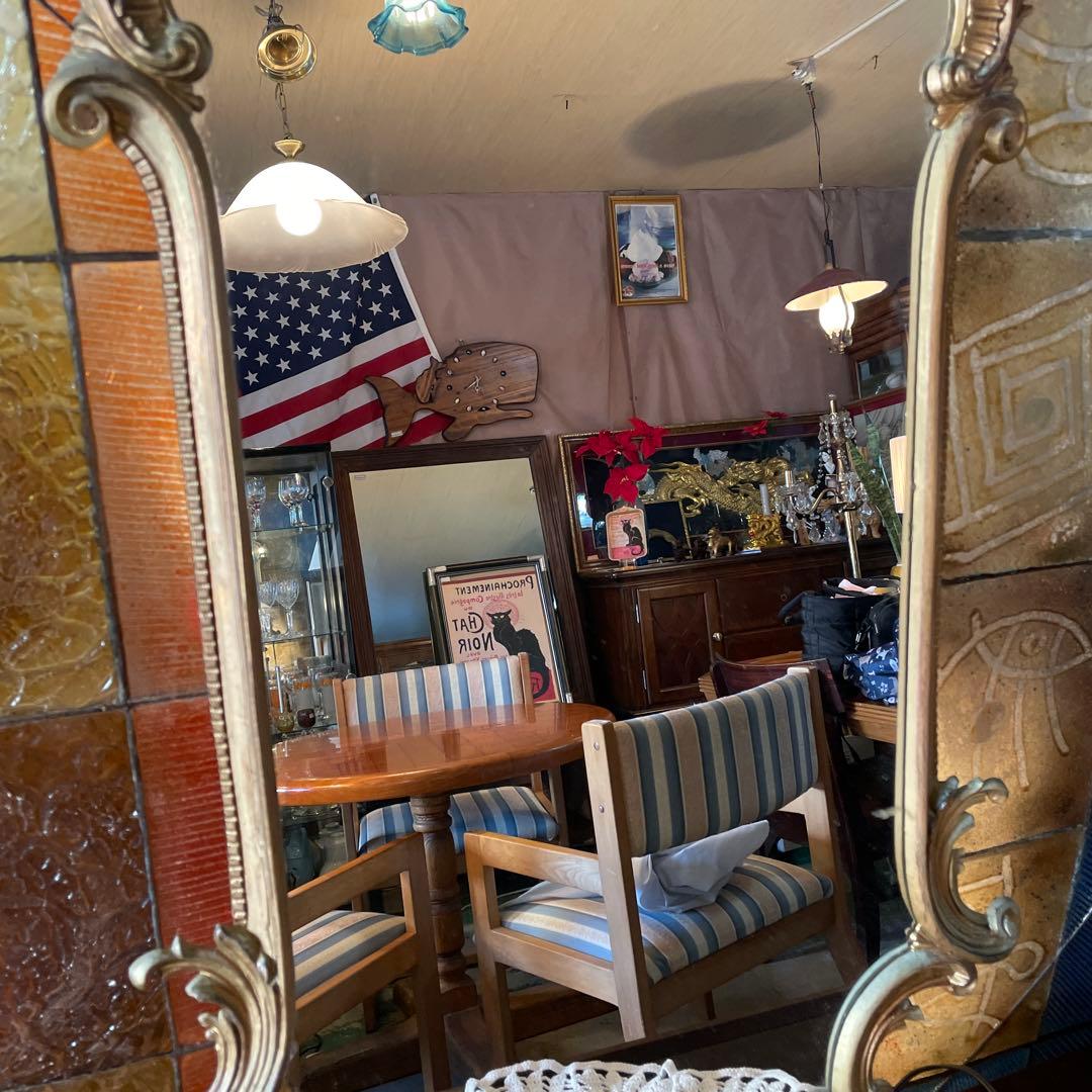 フランスアンティーク素敵な壁掛けミラー