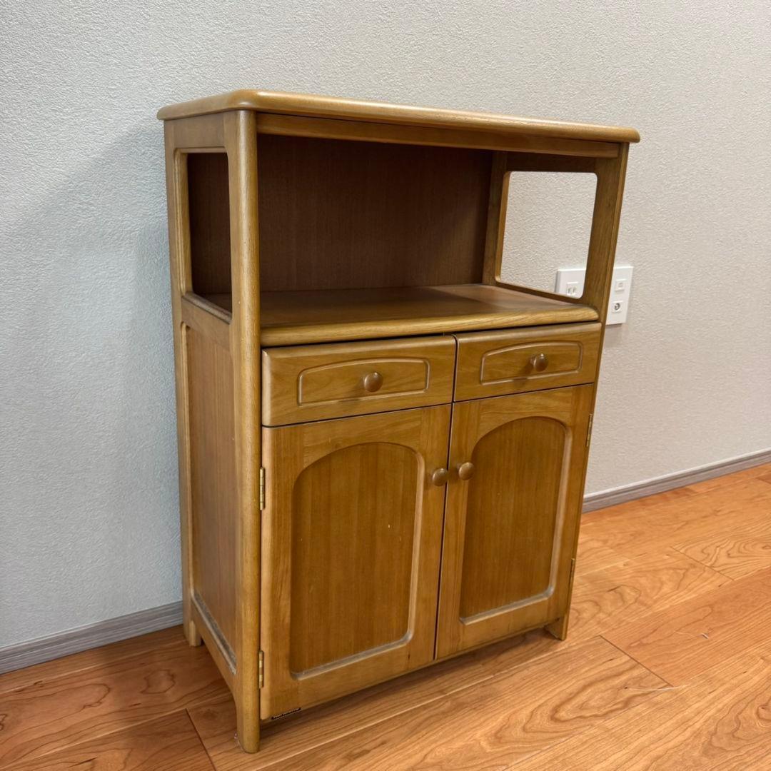 カリモク　飾り棚　花台　電話台　FAX台