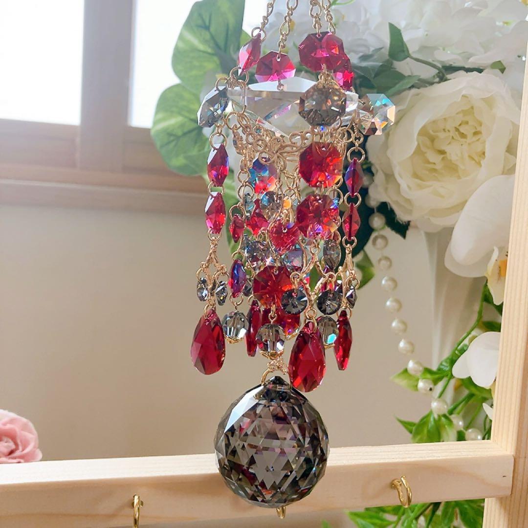 ままだま♪様♡*.スワロフスキー♡サンキャッチャー4点♡チャーム♡キーホルダー♡