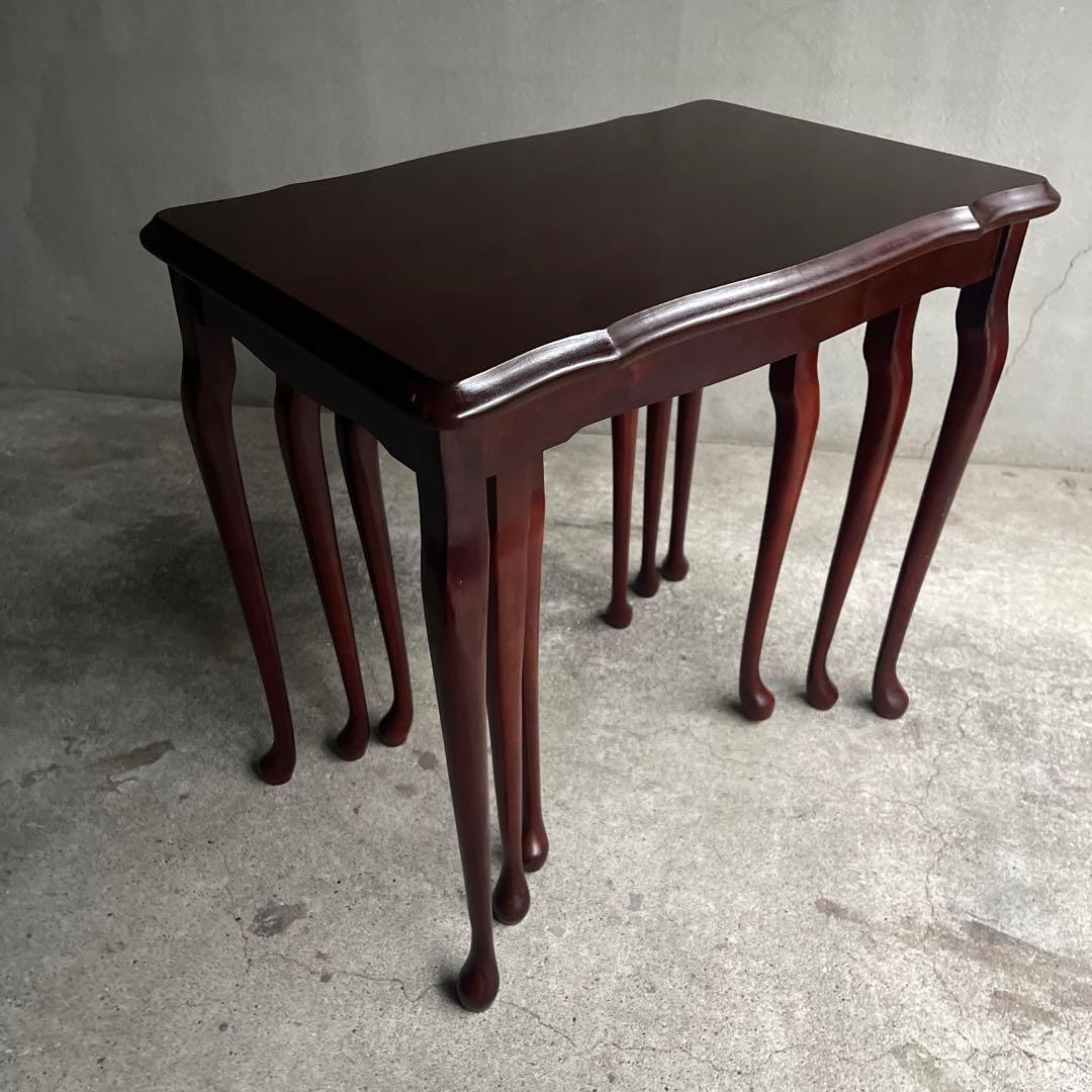 英国クラシック　猫脚　ネストテーブル オールドヴィンテージ