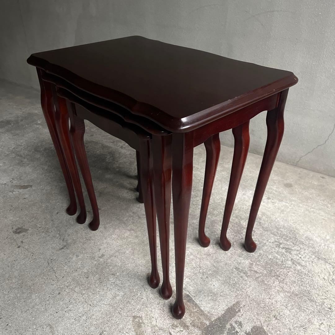 英国クラシック　猫脚　ネストテーブル オールドヴィンテージ