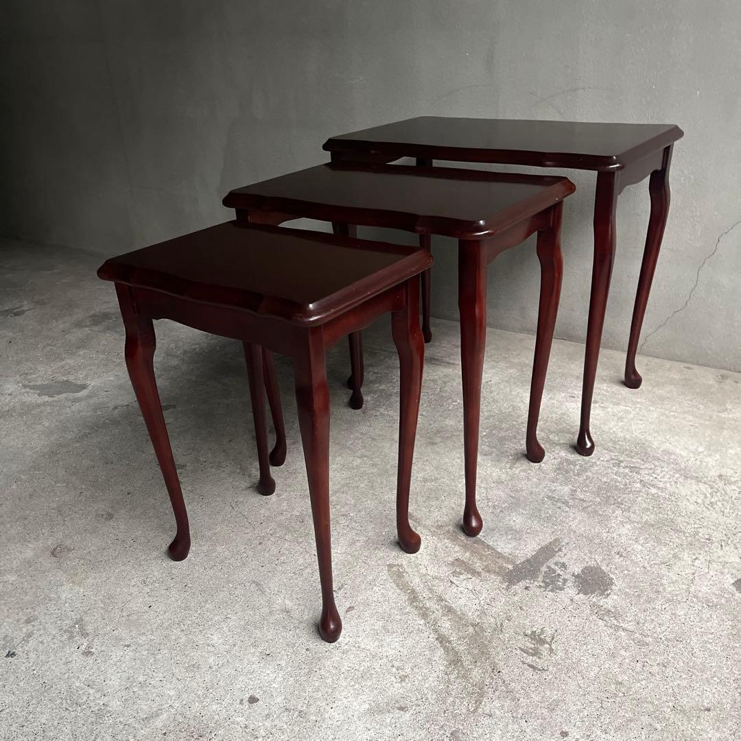 英国クラシック　猫脚　ネストテーブル オールドヴィンテージ