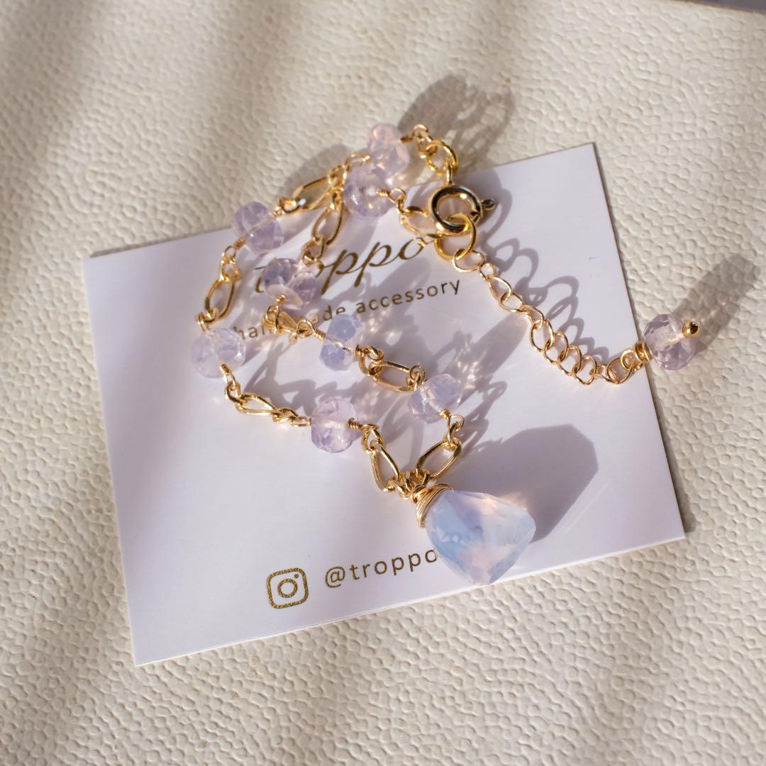 14kgfスコロライトトライアングルブレスレット