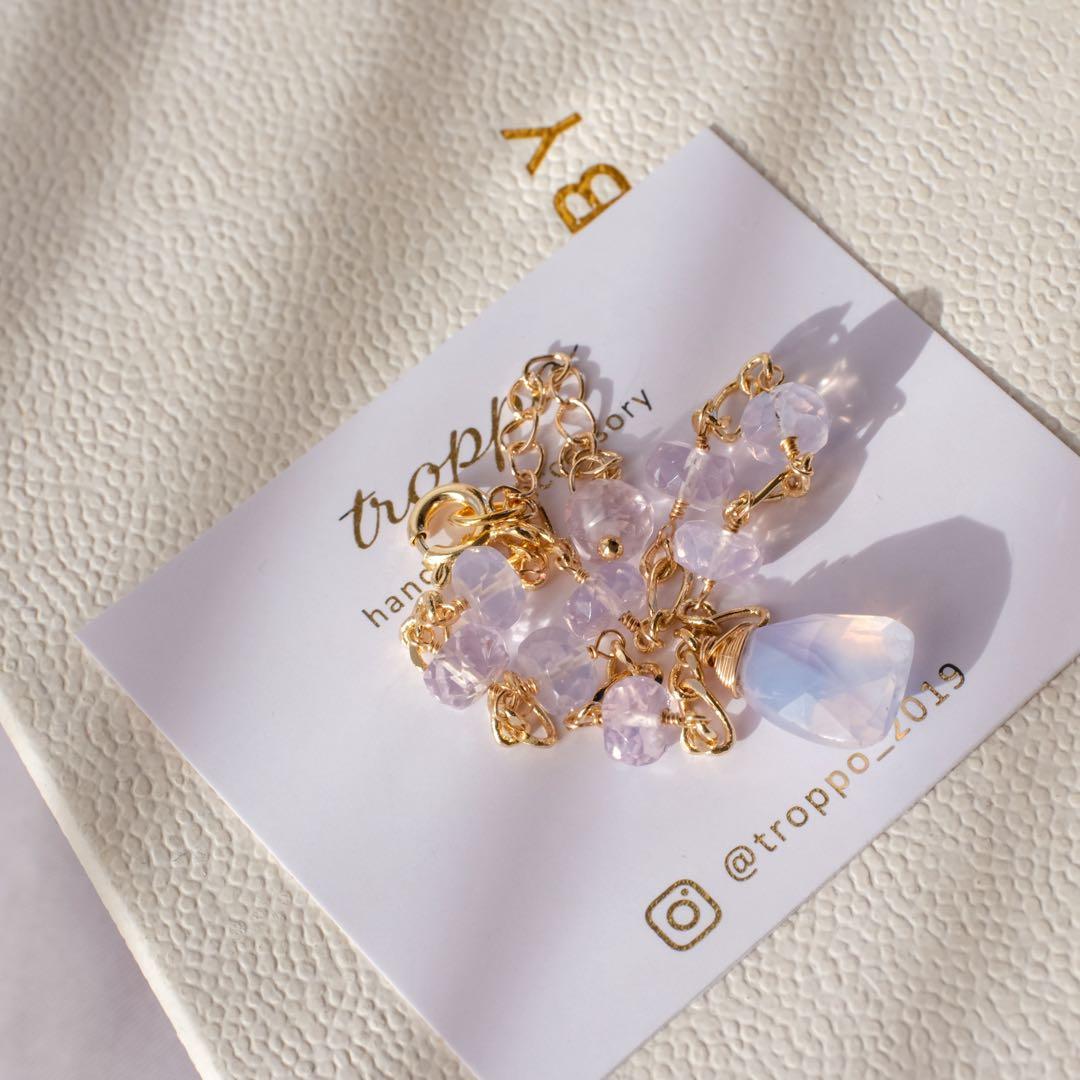 14kgfスコロライトトライアングルブレスレット