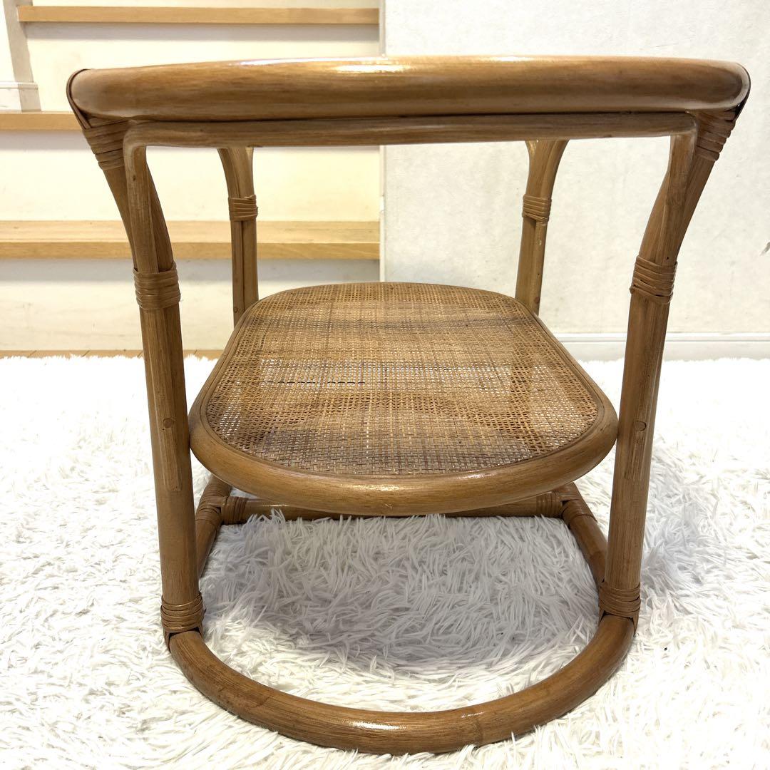 ラタン　テーブル　ガラス　昭和レトロ　アジアンテイスト　送料無料