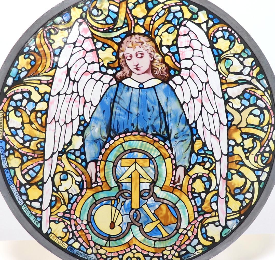 ティファニー 大型 ヴィンテージ ステンドグラス 芸術の天使 リンドハースト邸