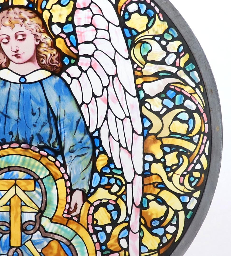 ティファニー 大型 ヴィンテージ ステンドグラス 芸術の天使 リンドハースト邸