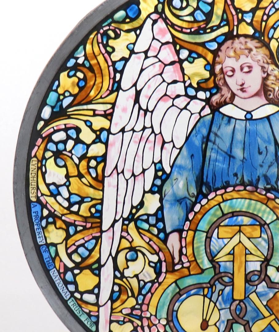 ティファニー 大型 ヴィンテージ ステンドグラス 芸術の天使 リンドハースト邸