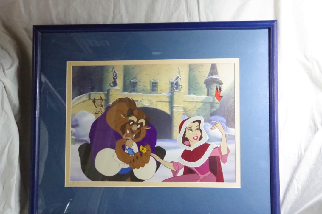 激レア！秘話あり　美女と野獣 原画 リミテッドエディション　橋本元首相と争奪戦