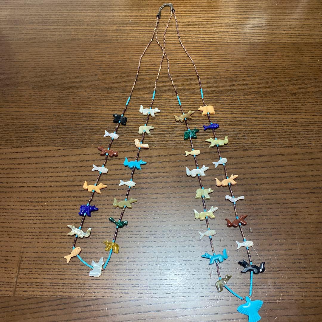 【インデアンジュエリー】ネックレス2連