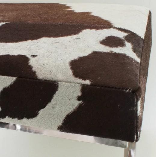 スツール リアルファー ブラウン ホワイト モダン 毛皮 AS-8010-C