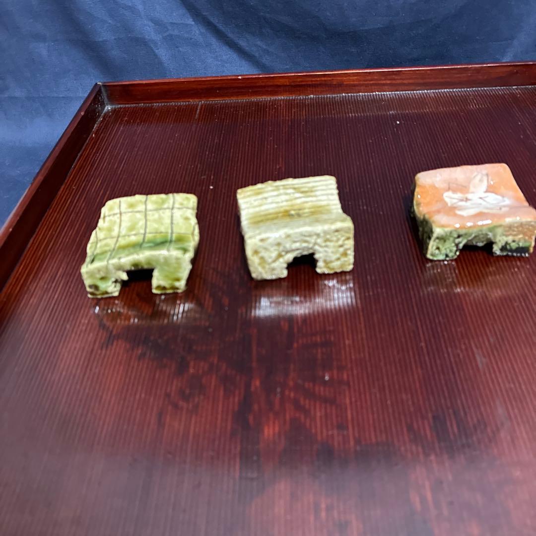 中島勝乃利の箸置き　3個セット　魯山人　乾山　鯉江