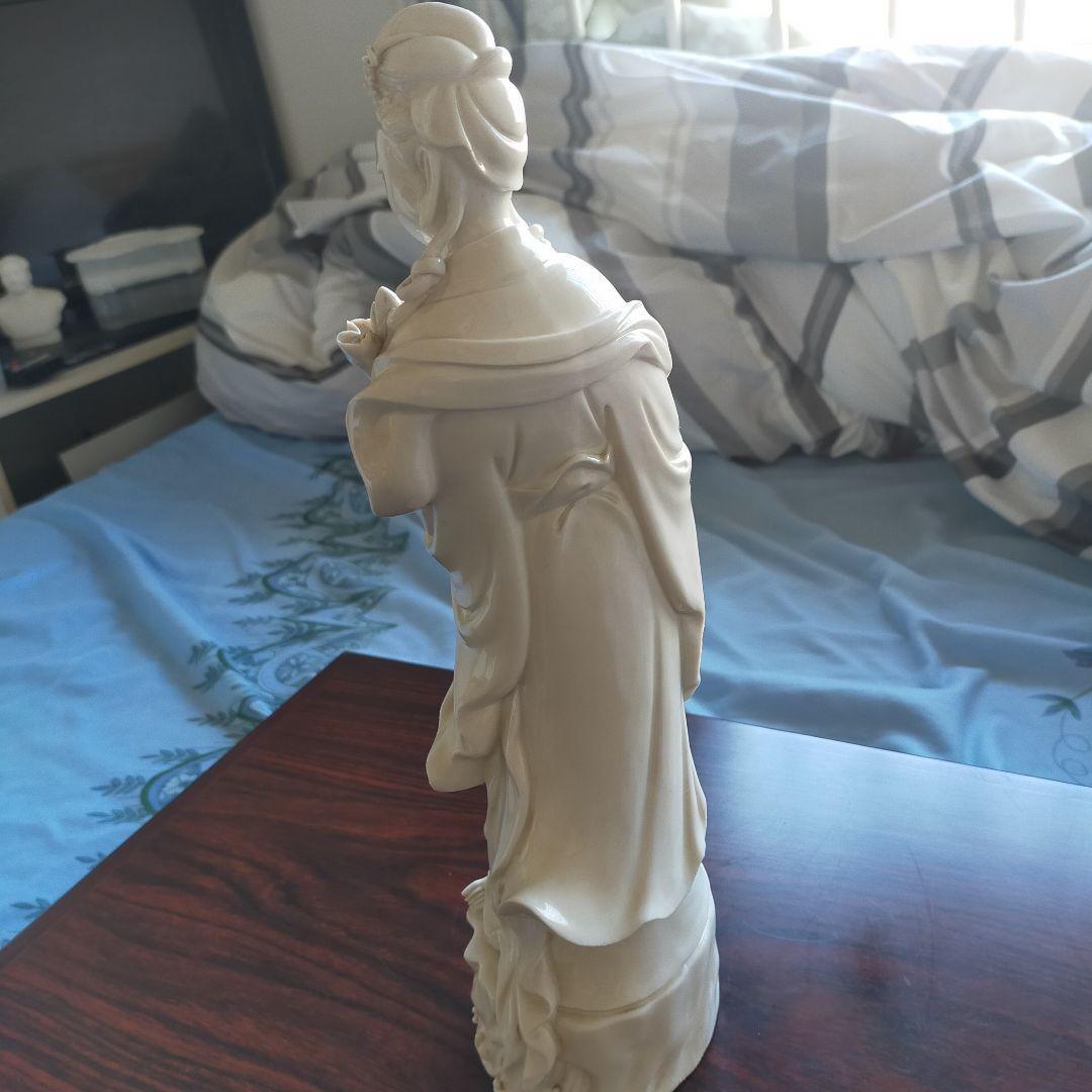 磁製 仏像 花かご　　中国　徳化　　30*12cm