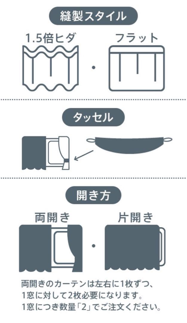 ひだ無し遮光フラットカーテン