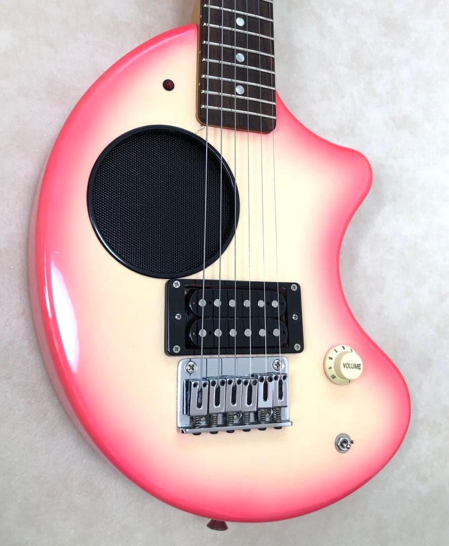 美品】ZO-3 ピンクサンバースト アンプ内蔵ミニギター ヘッドフォン