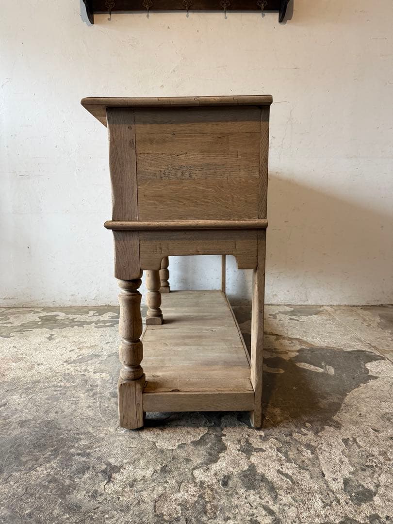 ビンテージ　ドロワー カウンター　コンソール キッチンテーブル　剥離