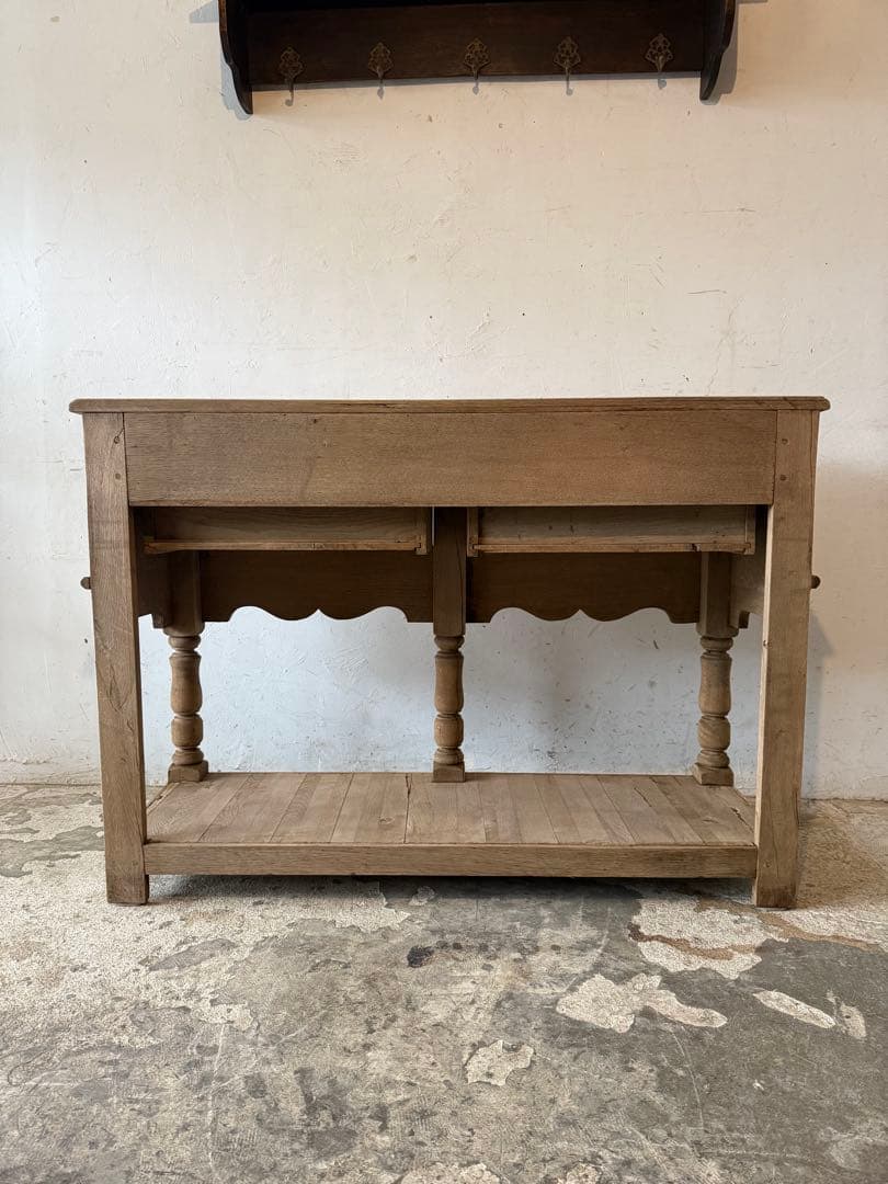 ビンテージ　ドロワー カウンター　コンソール キッチンテーブル　剥離