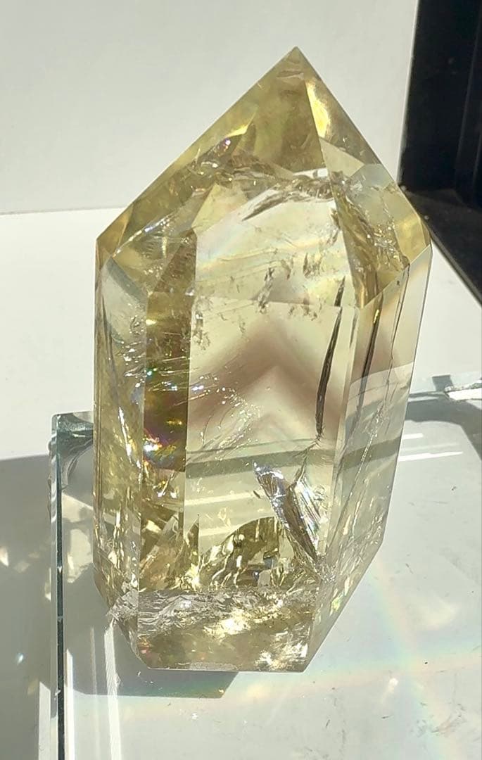 こより　シトリン　タワー　ファントム　虹　レインボー　六角柱　黄水晶