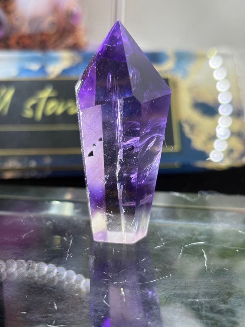 はち。様ファントム ロマネインアメジスト六角柱 タワー ワンドNo.1029