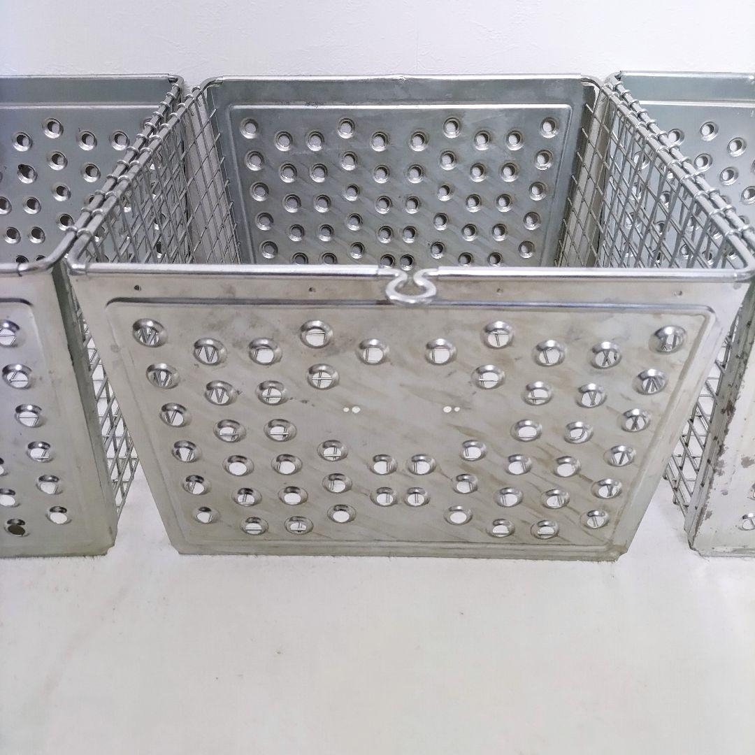 VINTAGE \"LYON\" L BASKET　ステンレスバスケット