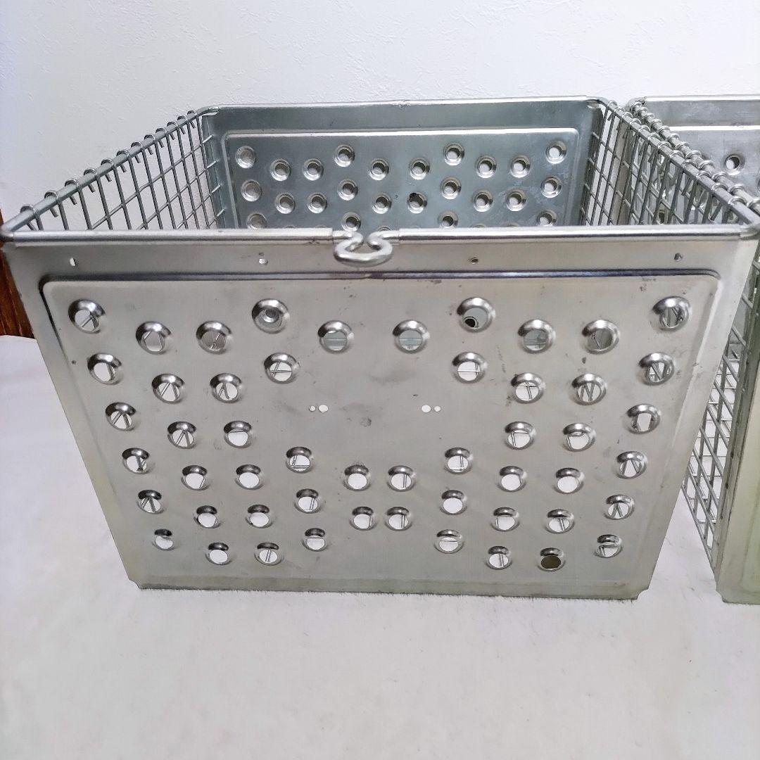 VINTAGE \"LYON\" L BASKET　ステンレスバスケット