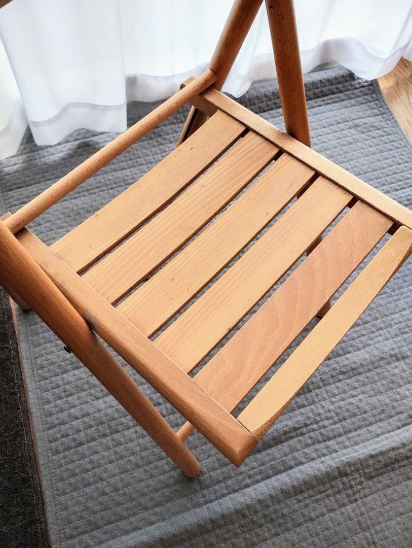 無印良品　折りたたみ木製椅子2脚　ウッドチェア