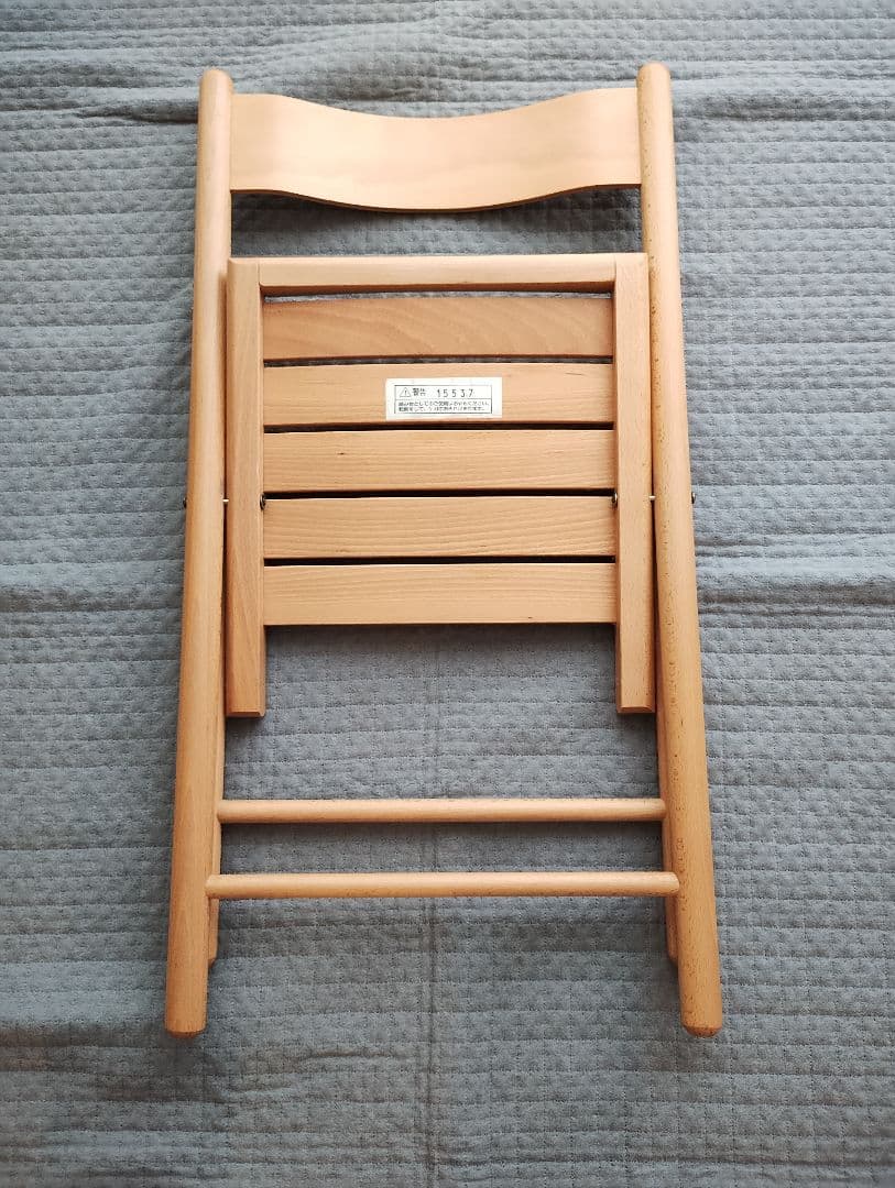 無印良品　折りたたみ木製椅子2脚　ウッドチェア