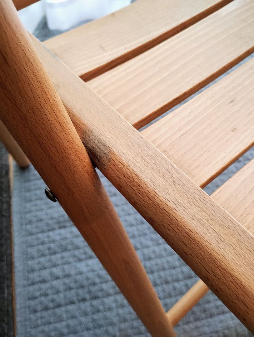 無印良品　折りたたみ木製椅子2脚　ウッドチェア