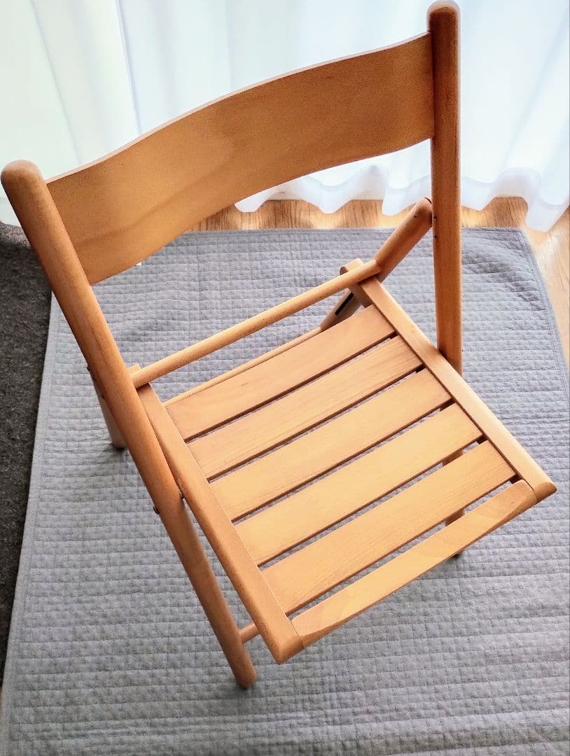 無印良品　折りたたみ木製椅子2脚　ウッドチェア