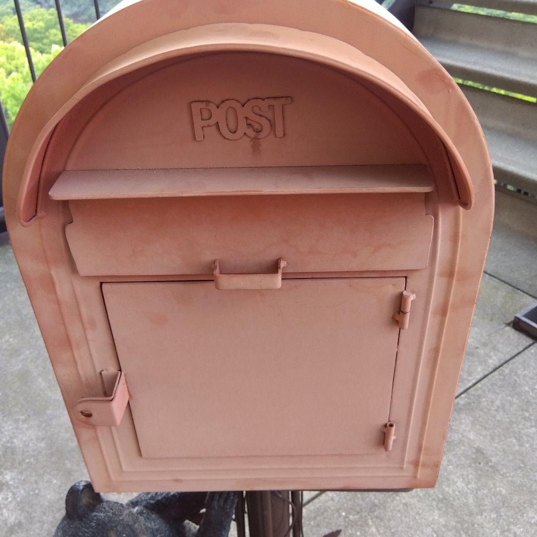 郵便受けポストガーデニング置物熊と鳥鍵つき8800円にお値下げ