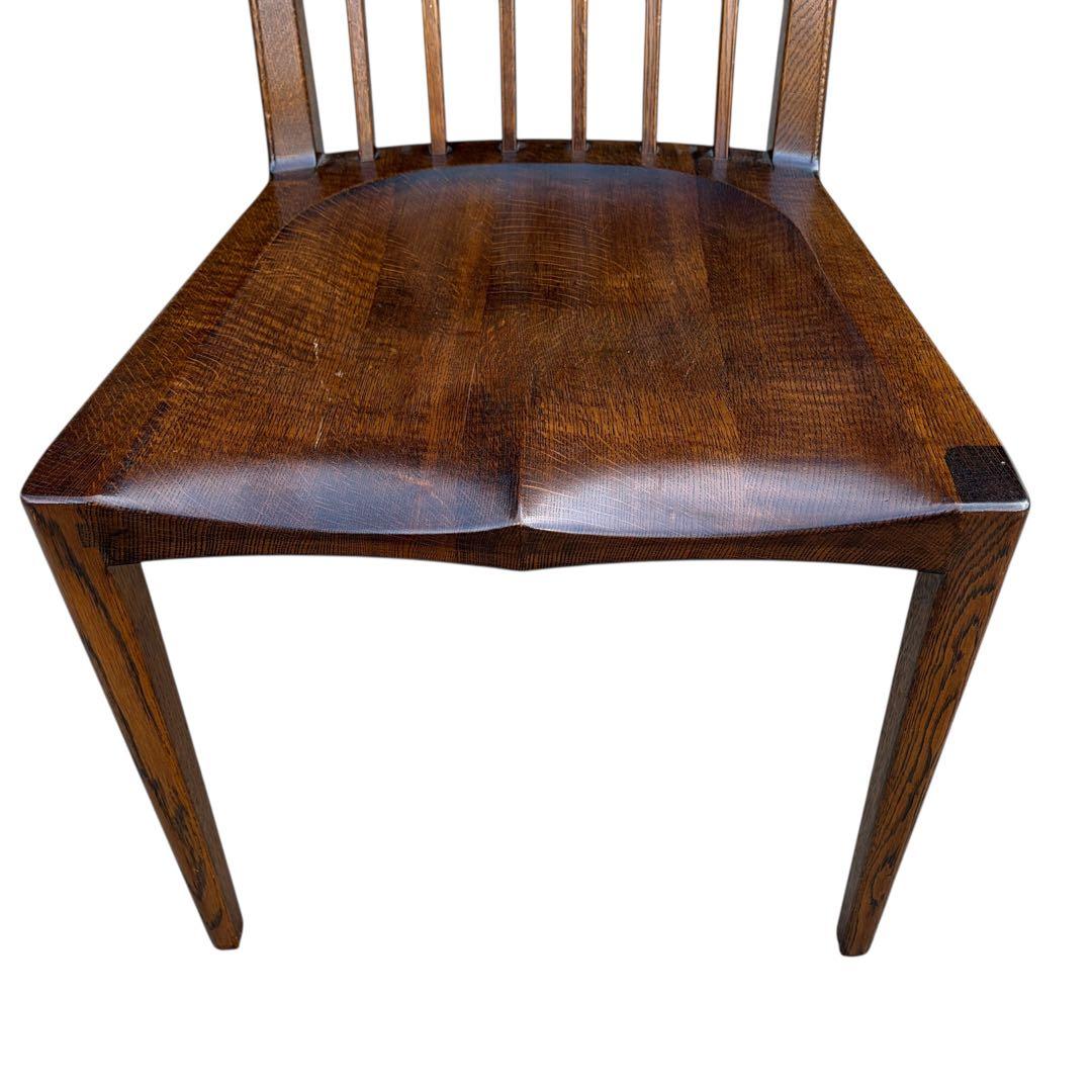 起立木工 ナラ材 パレスDチェア 木製 ダイニングチェア 2脚セット