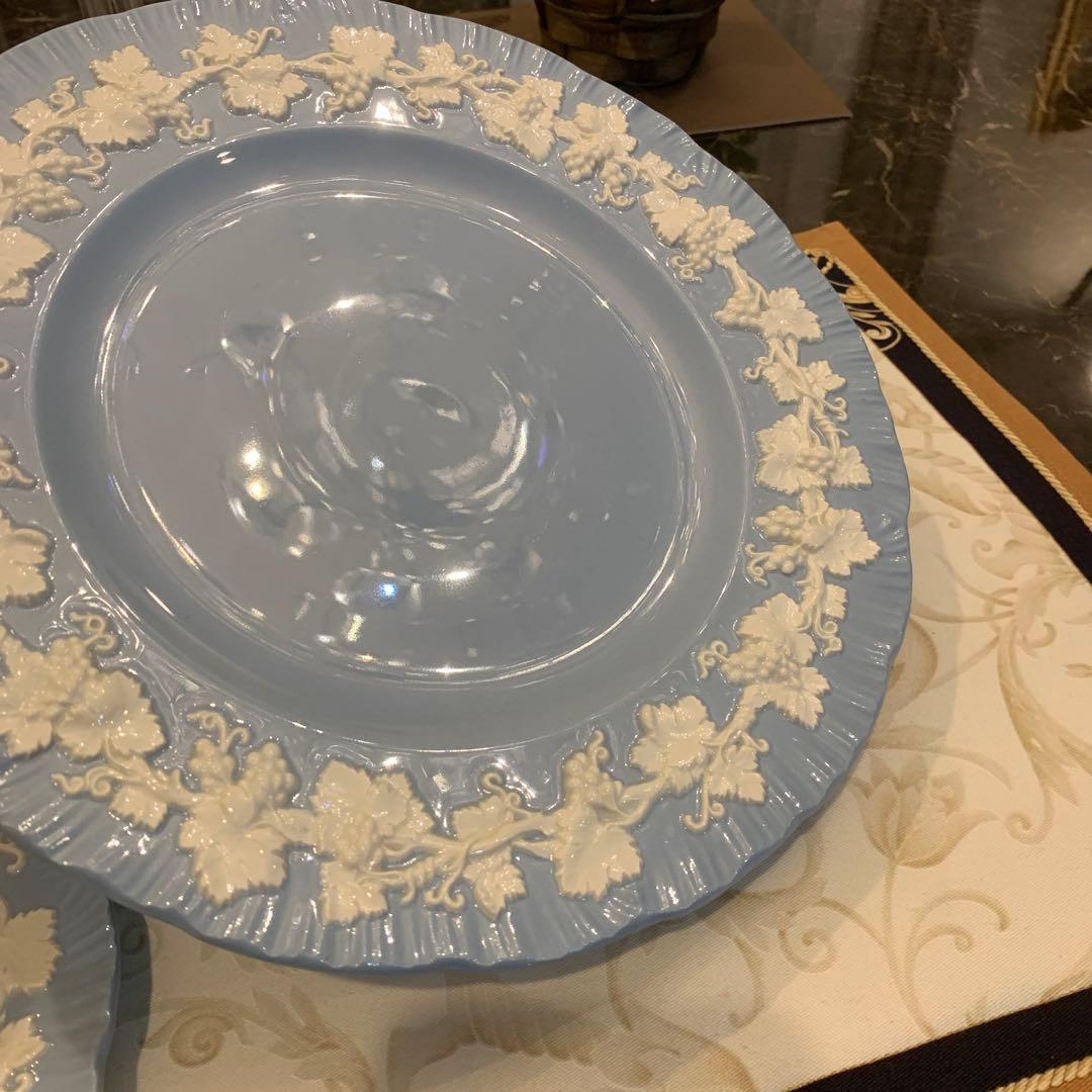 希少　ウェッジウッド エンボスド　クイーンズウェア　ディナープレート