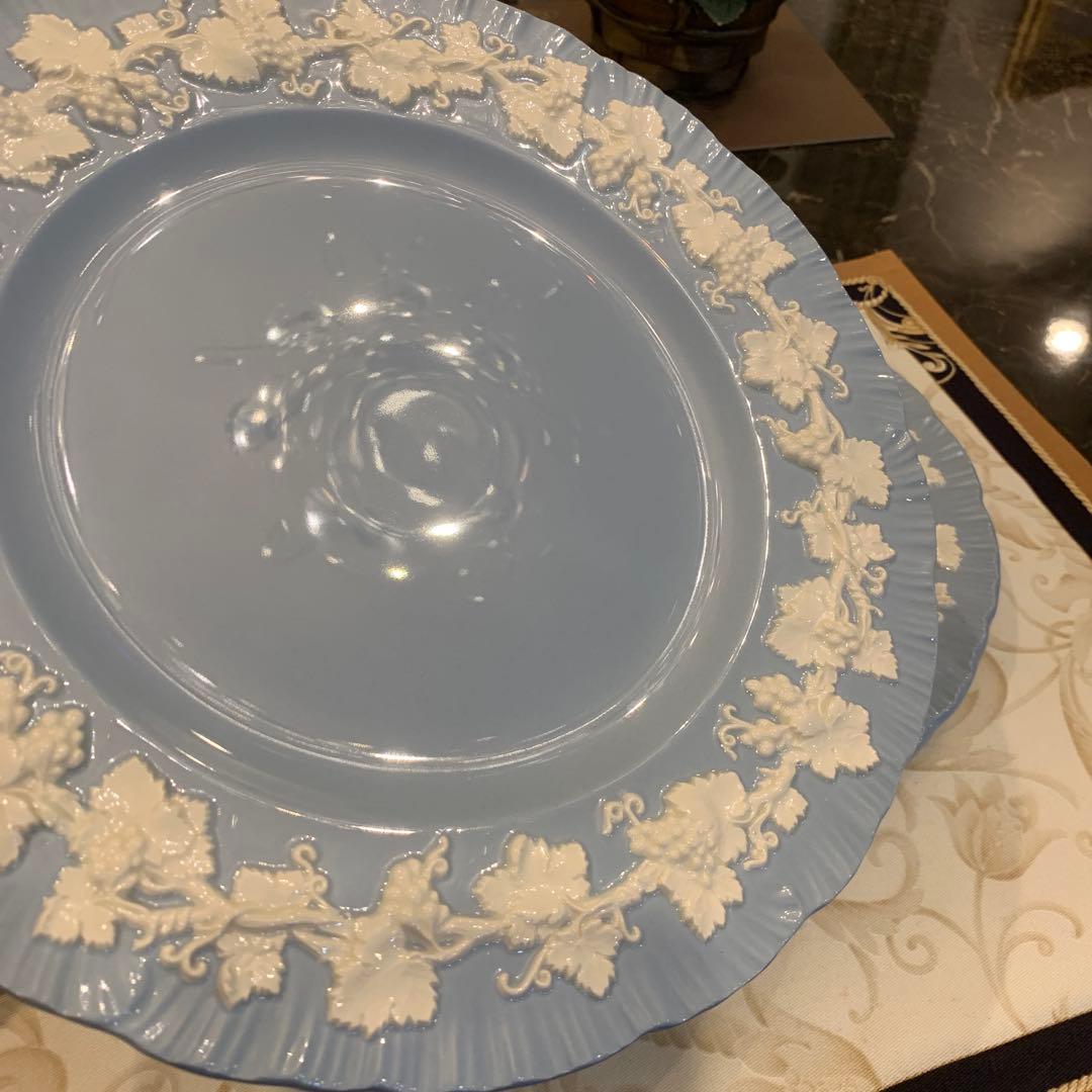希少　ウェッジウッド エンボスド　クイーンズウェア　ディナープレート
