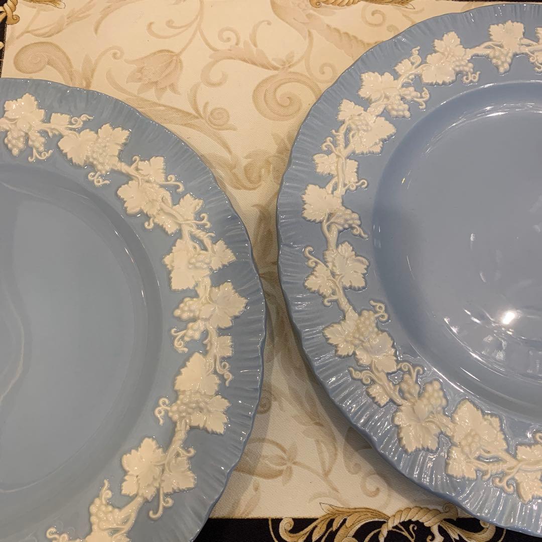 希少　ウェッジウッド エンボスド　クイーンズウェア　ディナープレート