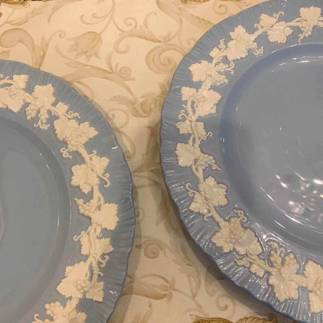 希少　ウェッジウッド エンボスド　クイーンズウェア　ディナープレート