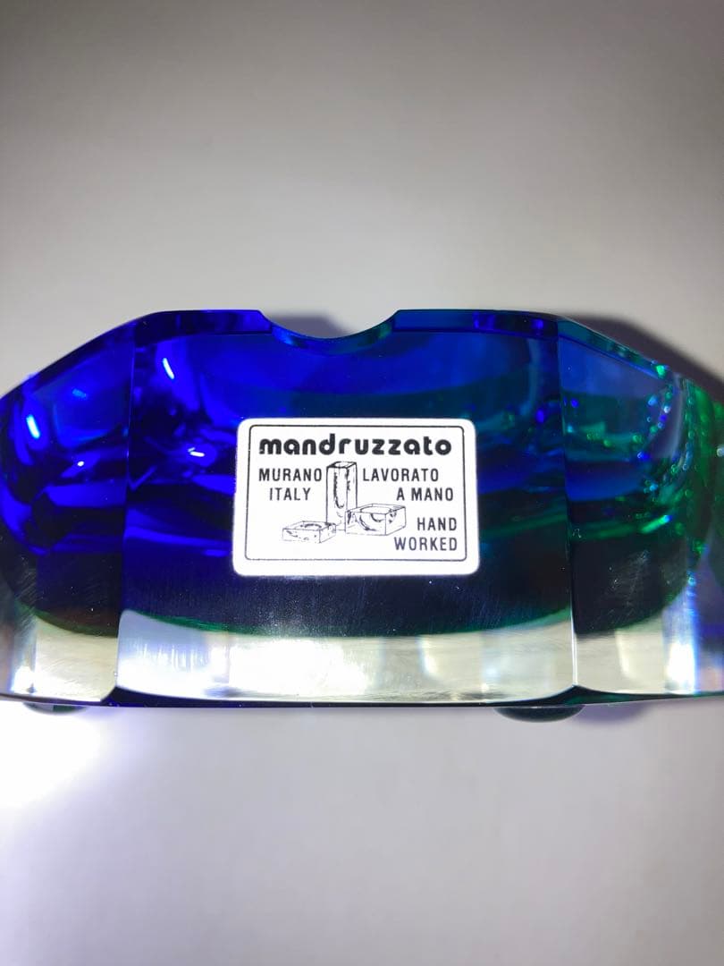 ベネチアングラス　ムラーノガラス 八角形灰皿