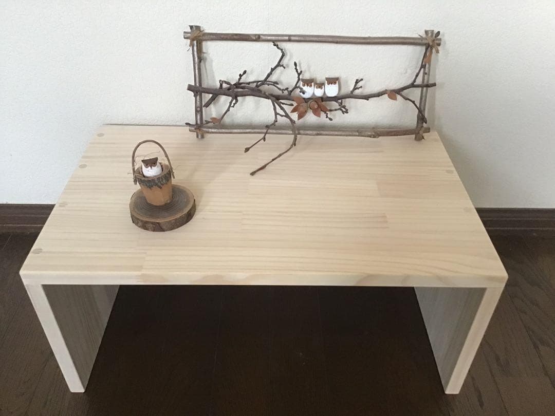 【リン】コの字ラック　２個セット　木製棚　ハンドメイド　飾り棚