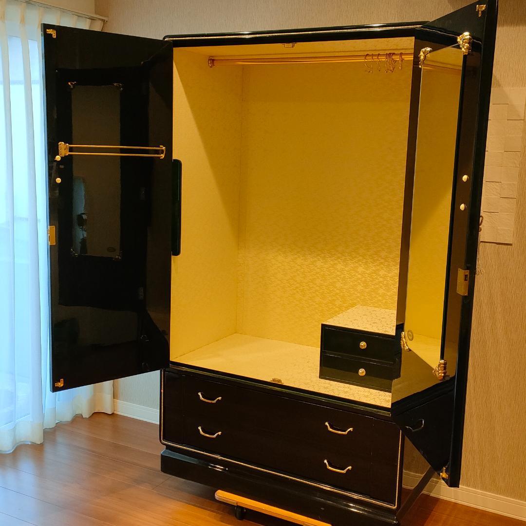 〈希少〉フランスミラー　キャビネット　クローゼット　引出し　鏡付き