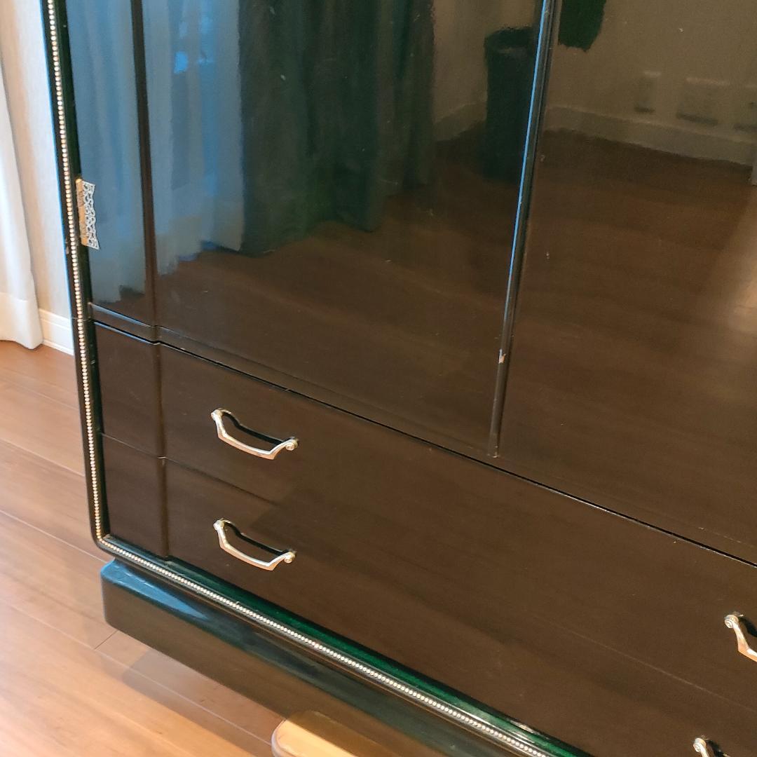 〈希少〉フランスミラー　キャビネット　クローゼット　引出し　鏡付き