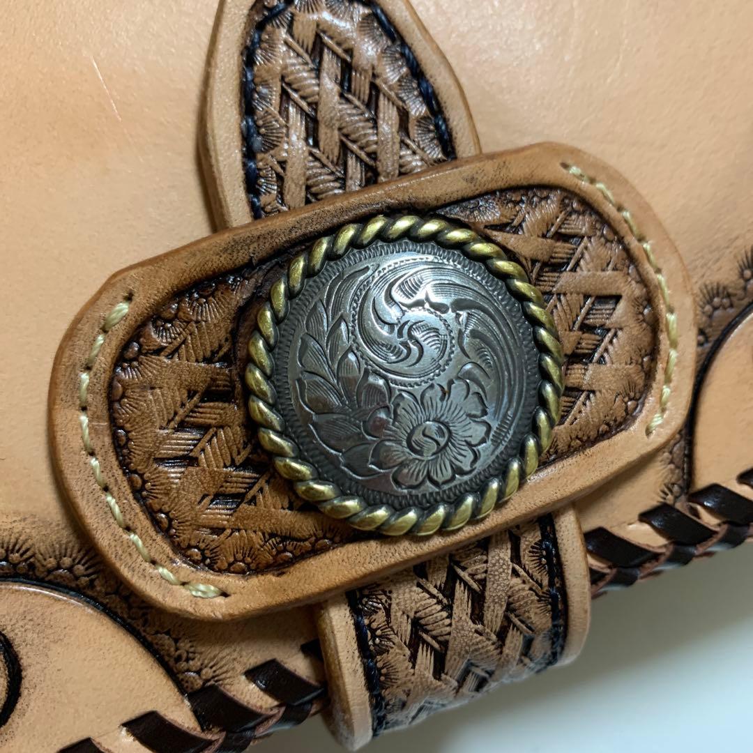 牛ヌメ革×ダブルレースかがり バイブルサイズシステム手帳