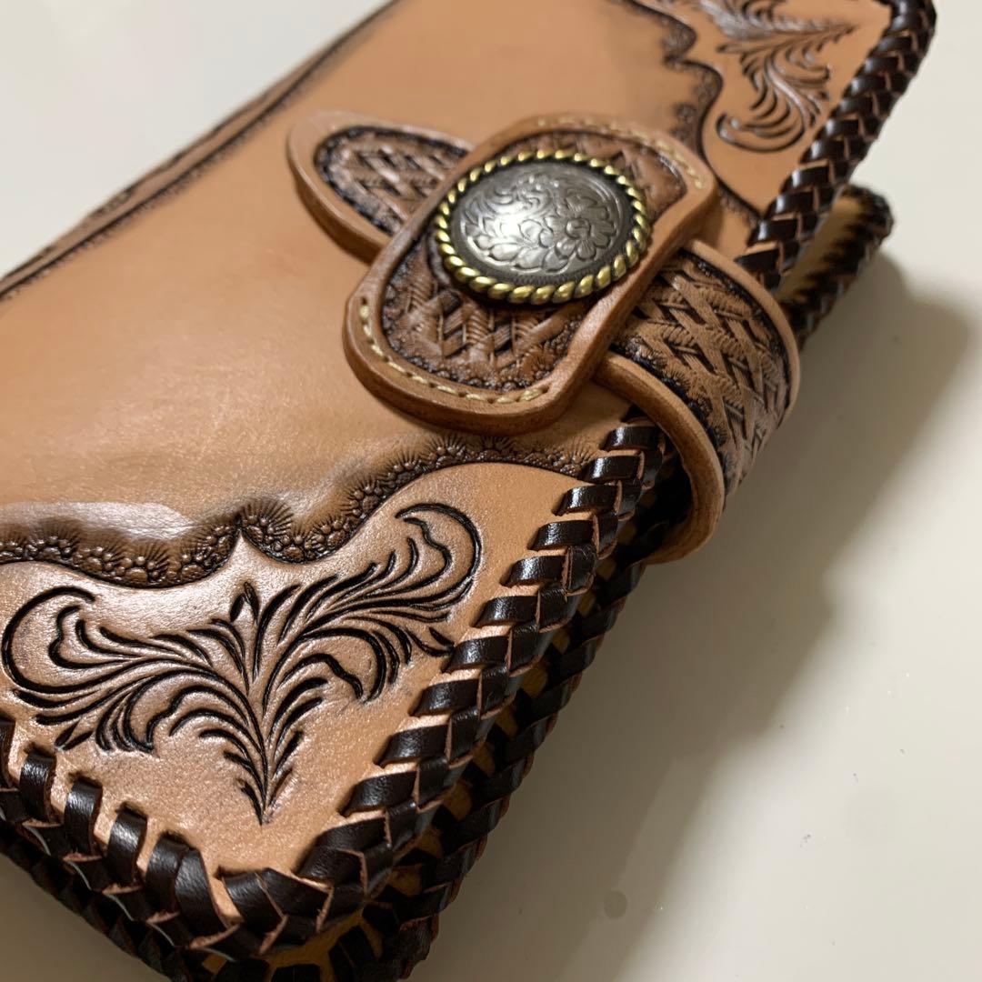 牛ヌメ革×ダブルレースかがり バイブルサイズシステム手帳