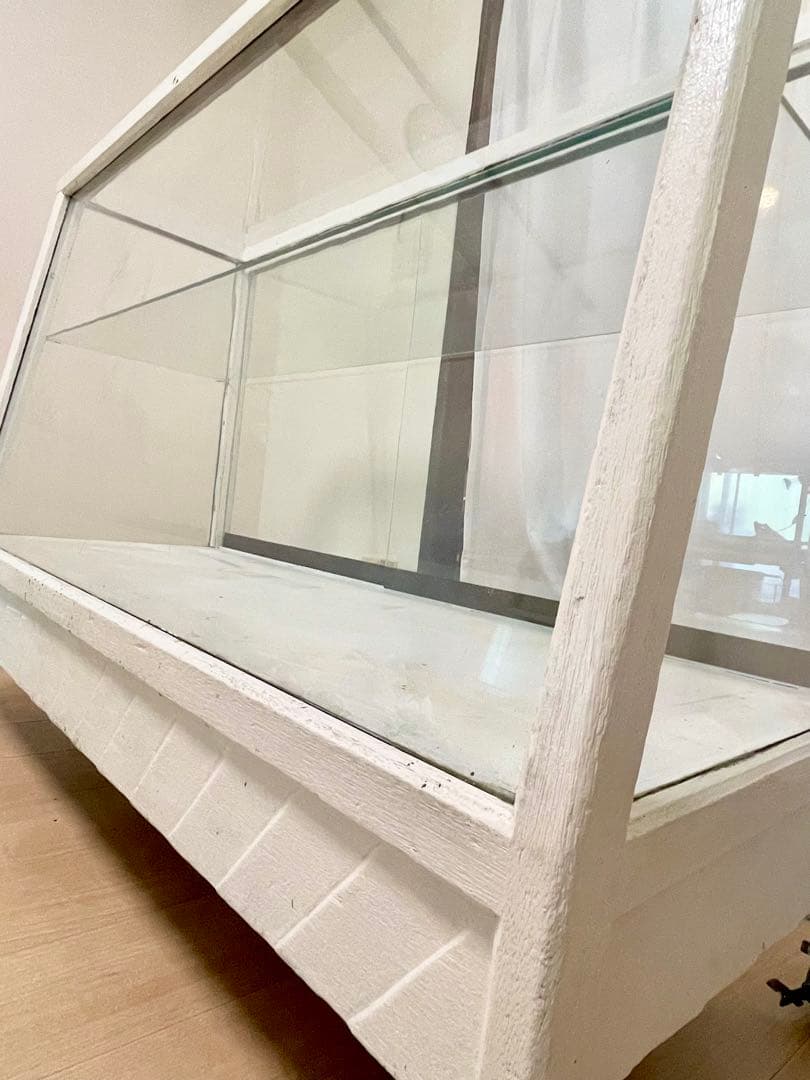 ビンテージ　ショーケース　ガラス　木製　アンティーク　棚　ヴィンテージ