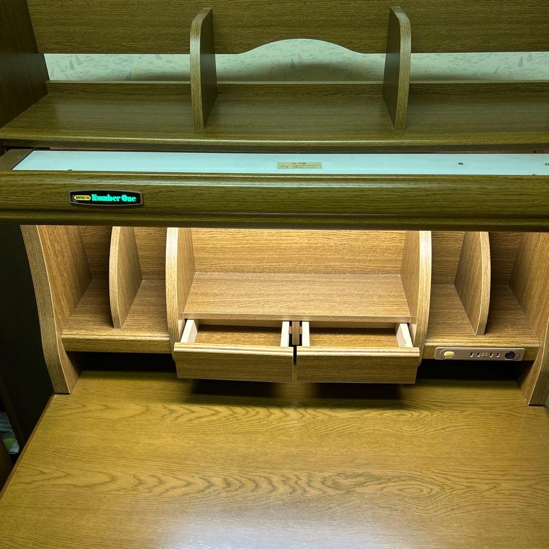 木製学習机　卓上部オープンシェルフ付き　日本製　山梨引きとり　あるいはたのメル便