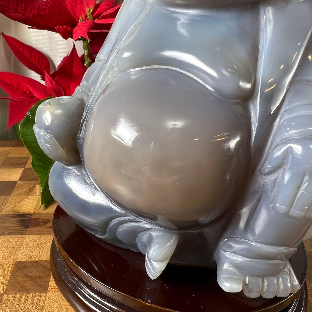 特大】本瑪瑙水胆布袋像 台付高さ23cm - メルカリ