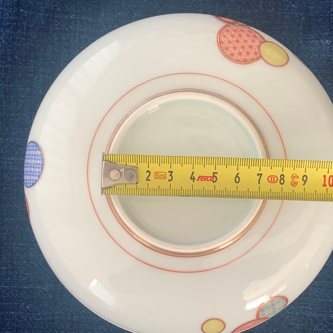 【新品】【有田焼】カラフル模様の浅い皿　５個セット