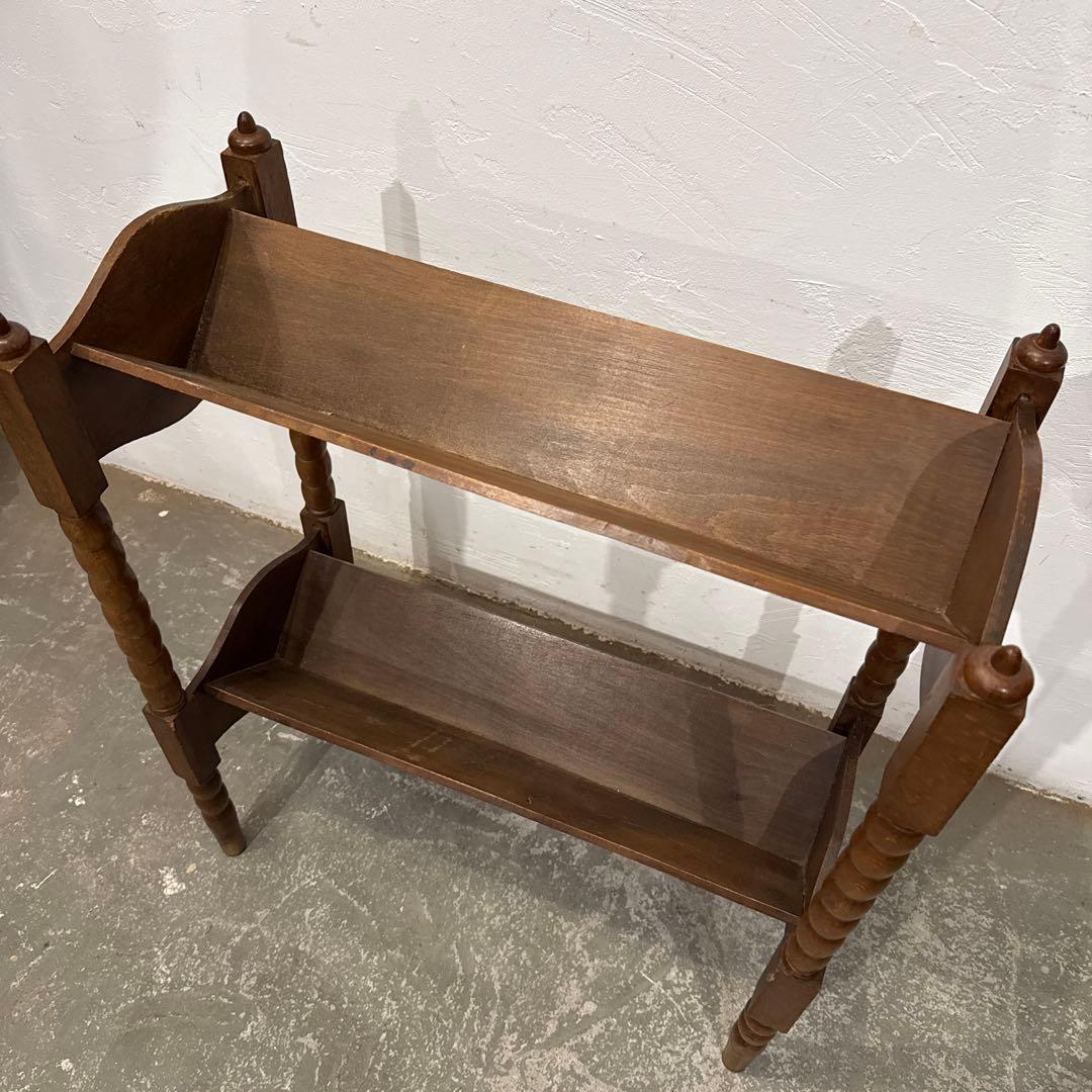 年末年始saleヴィンテージ　ブックスタンド　マガジンラック　飾り棚　2段