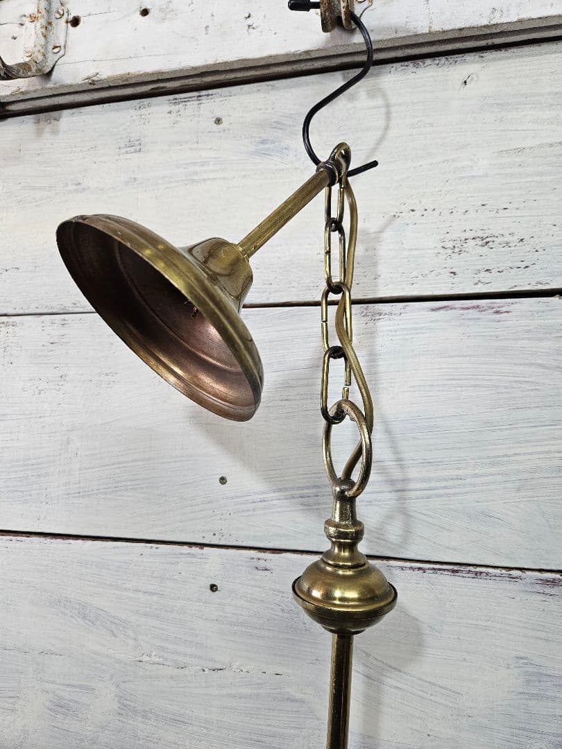 フランスヴィンテージ インダストリアル ペンダントライト 天井照明 真鍮製