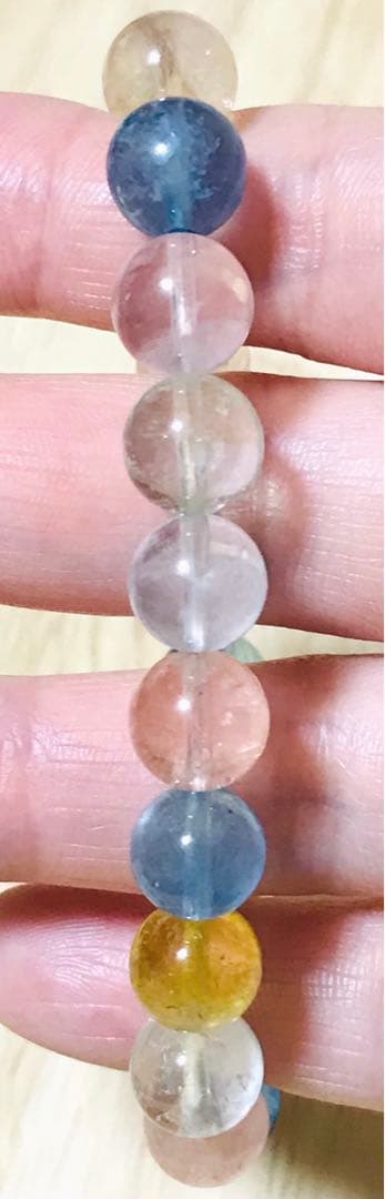 天然石　極上品　希少　５Ａ＋　ミックスベリル　ブレスレット　パワーストーン