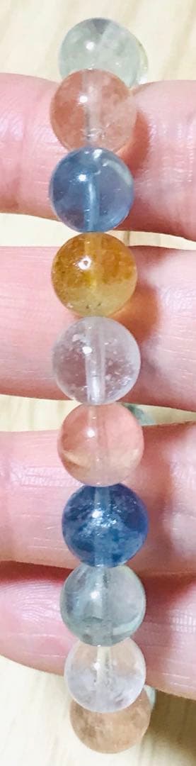 天然石　極上品　希少　５Ａ＋　ミックスベリル　ブレスレット　パワーストーン