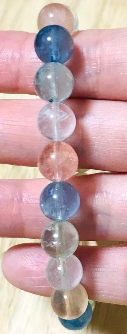 天然石　極上品　希少　５Ａ＋　ミックスベリル　ブレスレット　パワーストーン